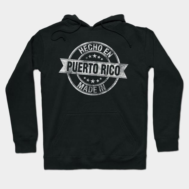 Mede in Puerto Rico - Hecho en Puerto Rico - Grunge Style Hoodie by Pro Art Creation